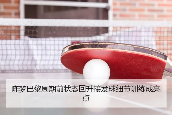 陈梦巴黎周期前状态回升接发球细节训练成亮点